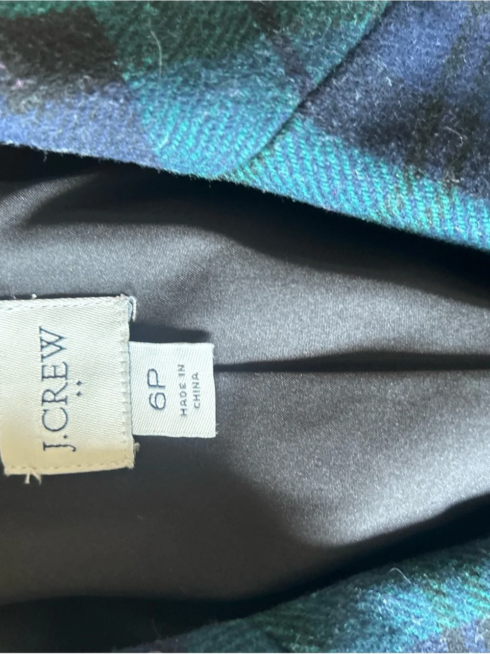 J. Crew equestrian Polo Blue Plaid Double-Breasted suit Blazer gold buttons S 6